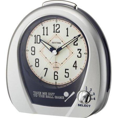 RHYTHM Rhythm 4RM759WD19 Baseball Alarm Clock 4RM759WD19